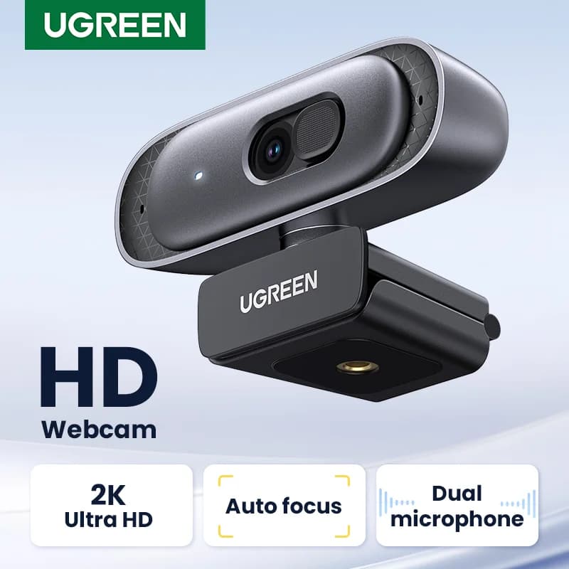 USB Webcam 2K HD με Διπλά Μικρόφωνα