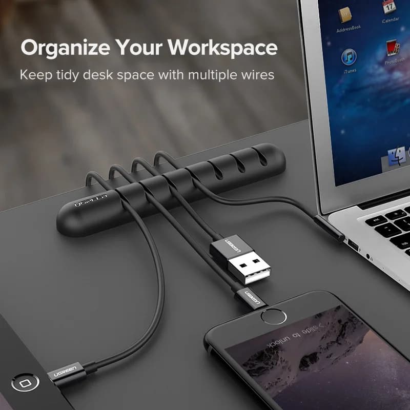 Κλιπ Οργάνωσης Καλωδίων Σιλικόνης USB
