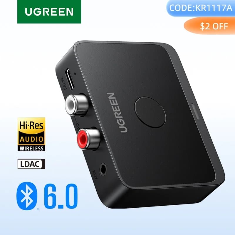 Δέκτης Ήχου Bluetooth 6.0, με υποδοχές 3.5mm και RCA