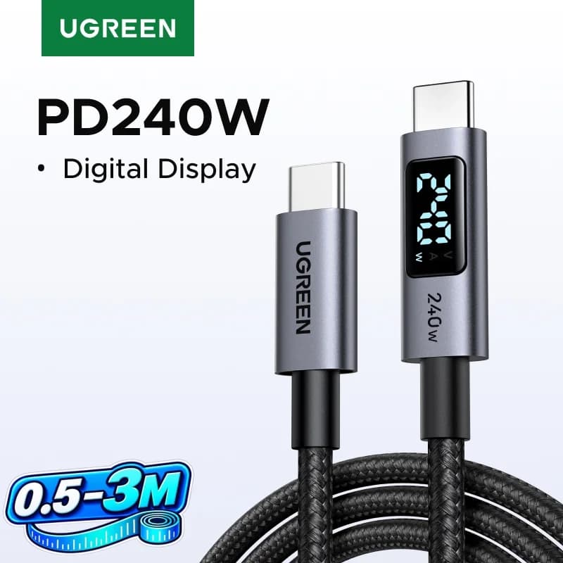 Καλώ USB-C σε USB-C, 240W PD3.1, Ψηφιακή Οθόνη