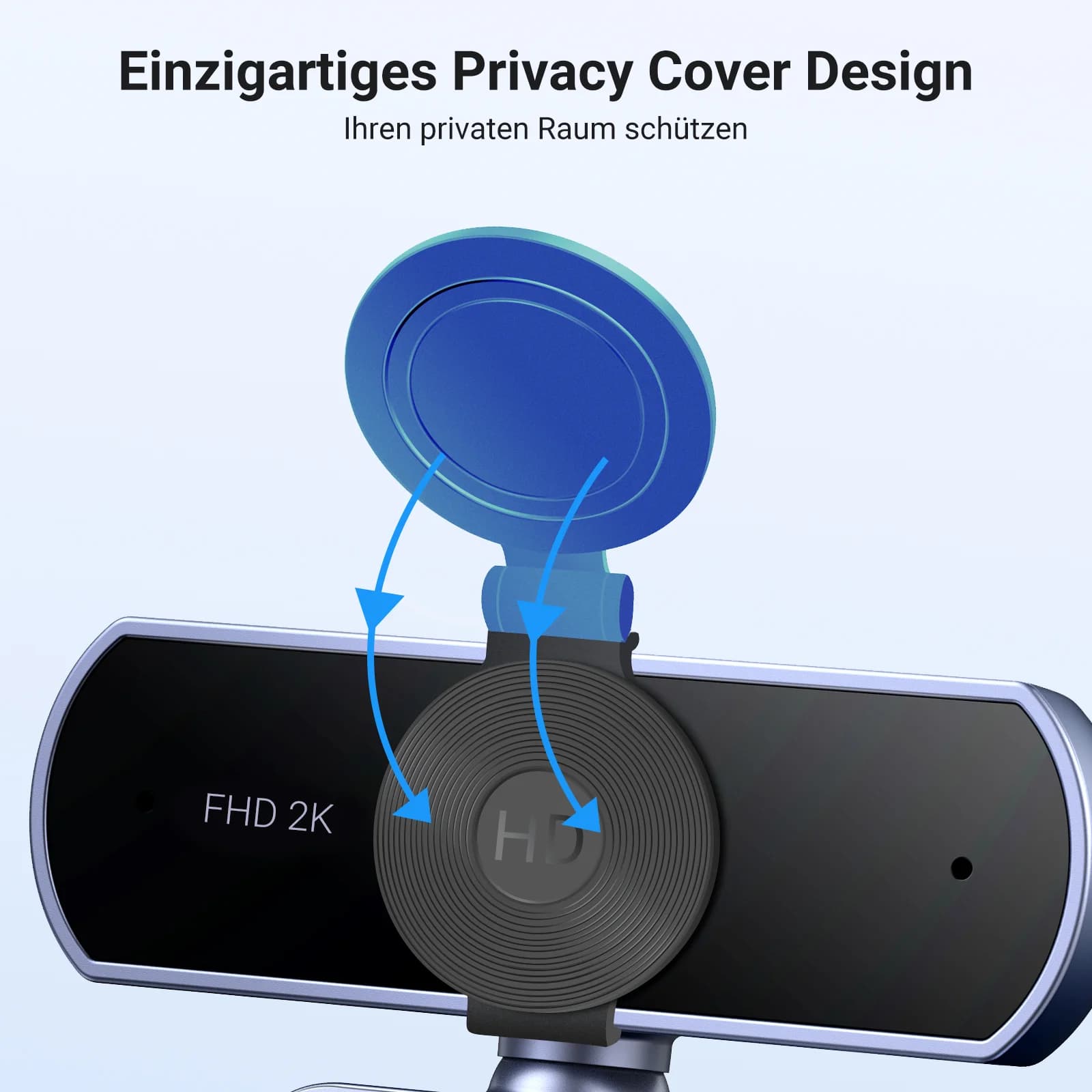 Μικρή κάμερα web USB 2K HD με διπλά μικρόφωνα
