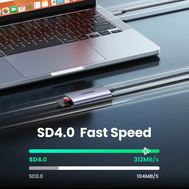Αναγνώστης Κάρτας SD και MicroSD USB-C, Ταχύτητα 312MB/s