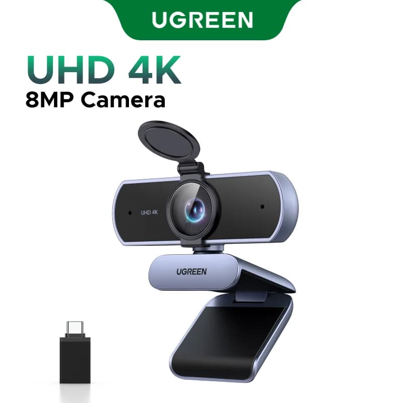 Webcam 4K με Μικρόφωνο και Αυτόματη Διόρθωση Φωτισμού