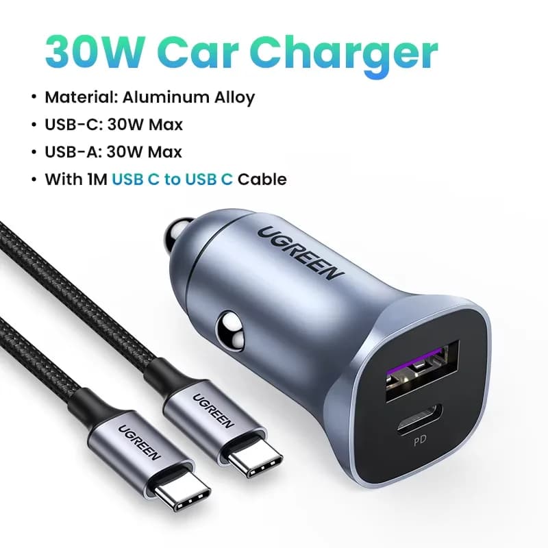 Φορτιστής Αυτοκινήτου USB-C με Γρήγορη Φόρτιση