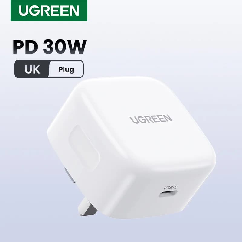 Γρήγορος Φορτιστής USB-C 30W με Βύσμα UK