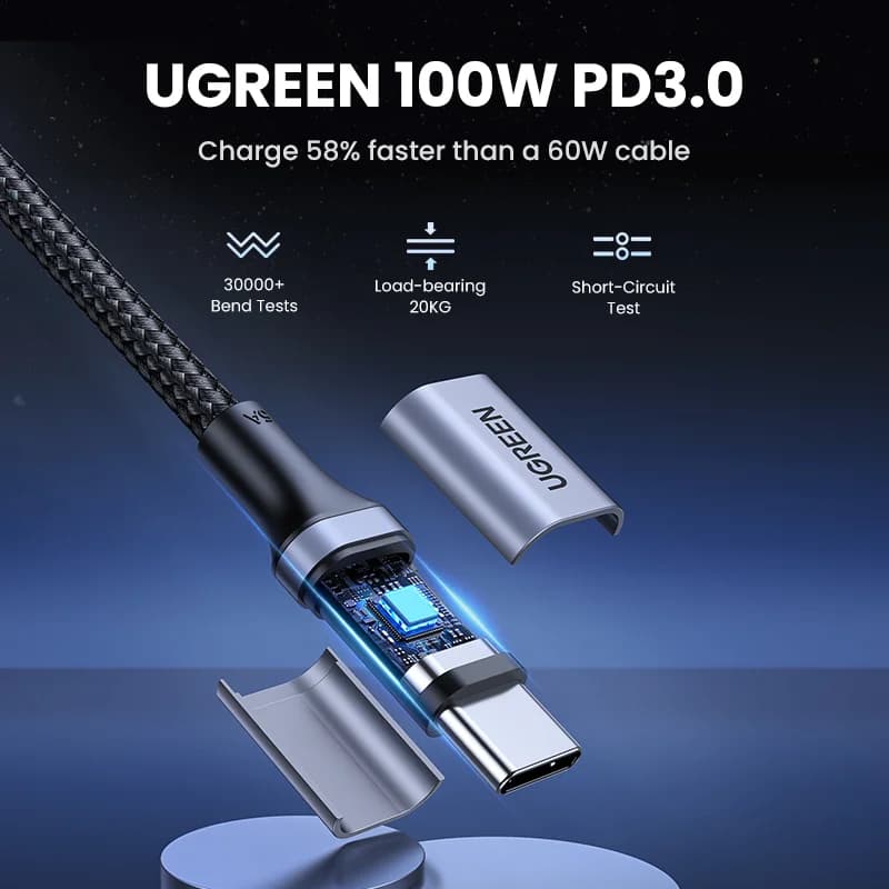 Σετ 2 Τεμαχίων Καλώδια USB-C προς USB-C PD 100W