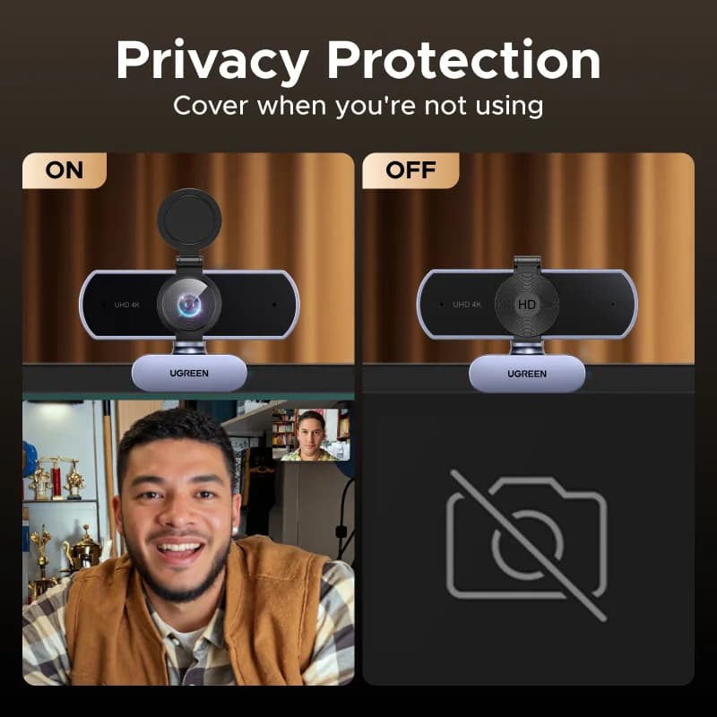 Webcam 4K με Μικρόφωνο και Αυτόματη Διόρθωση Φωτισμού