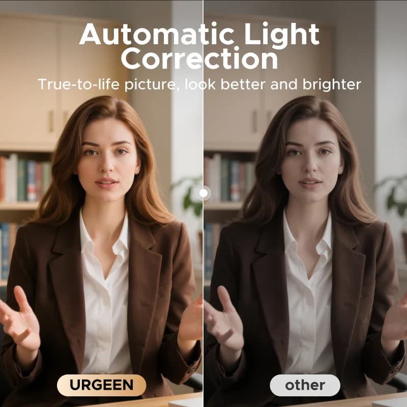 Webcam 4K με Μικρόφωνο και Αυτόματη Διόρθωση Φωτισμού